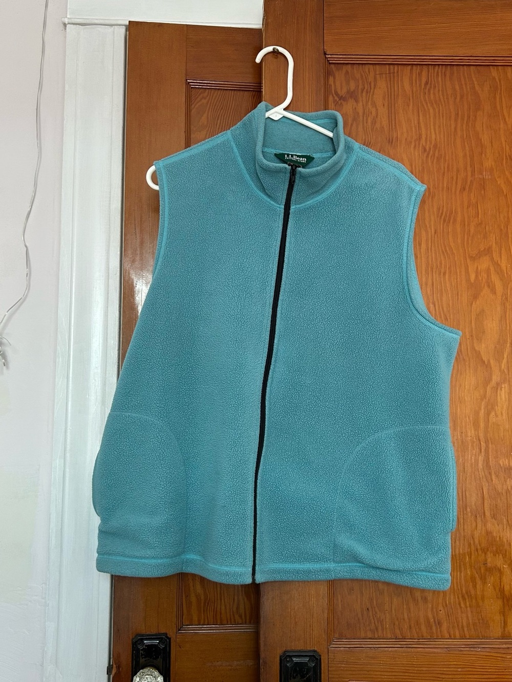 L.L. Bean Aqua Blue Fleece Zip Vest - Women's